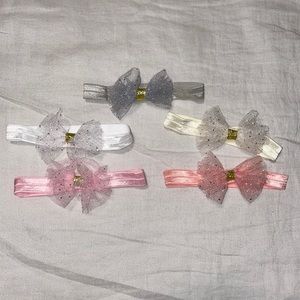 Glitter bows baby headbands